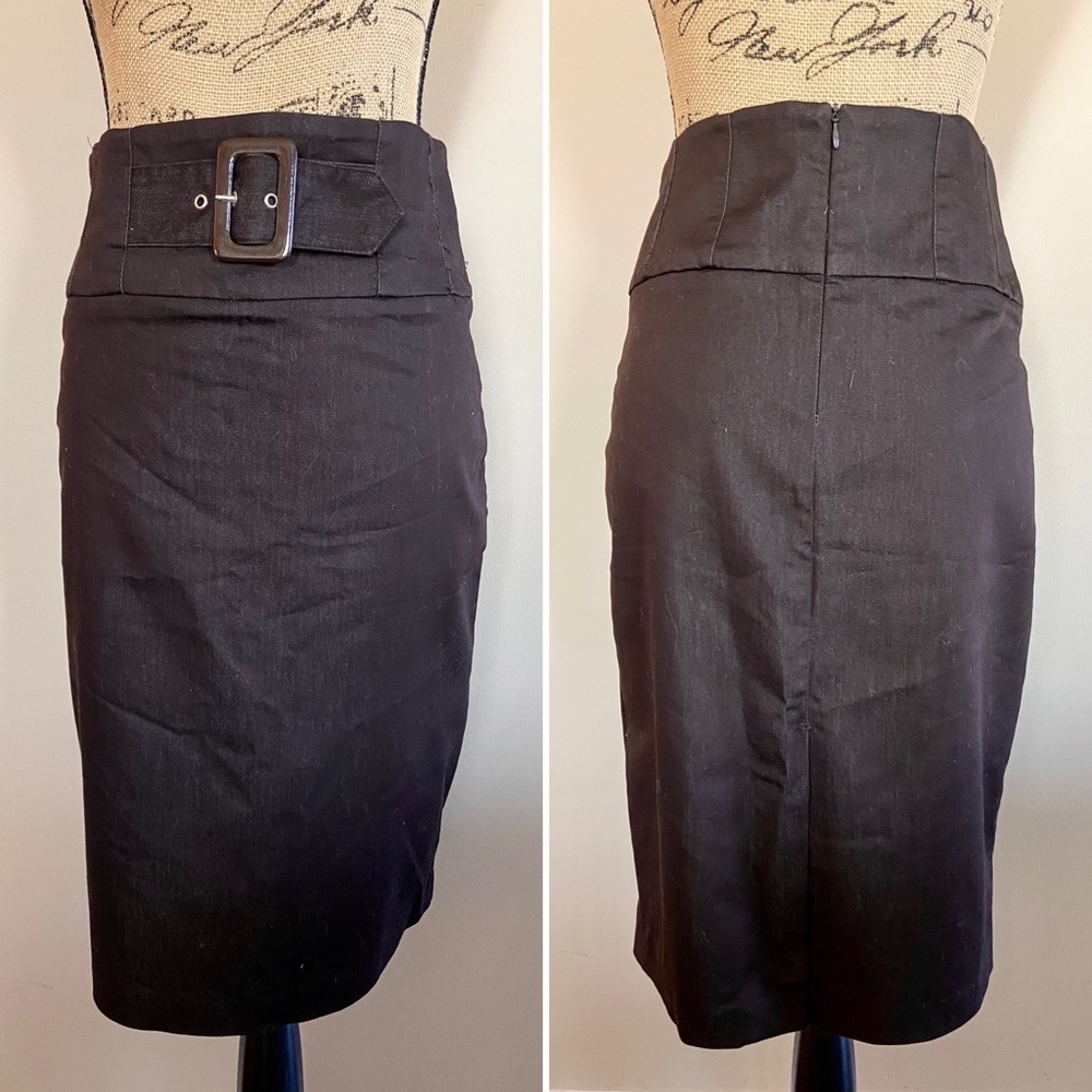 •Tracy Evans• faux belt pencil skirt